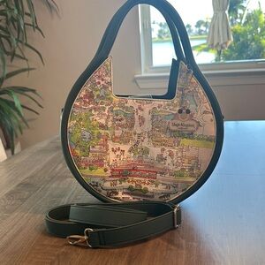 Walt Disney World- Magic Kingdom Map Design -Round Crossbody Bag